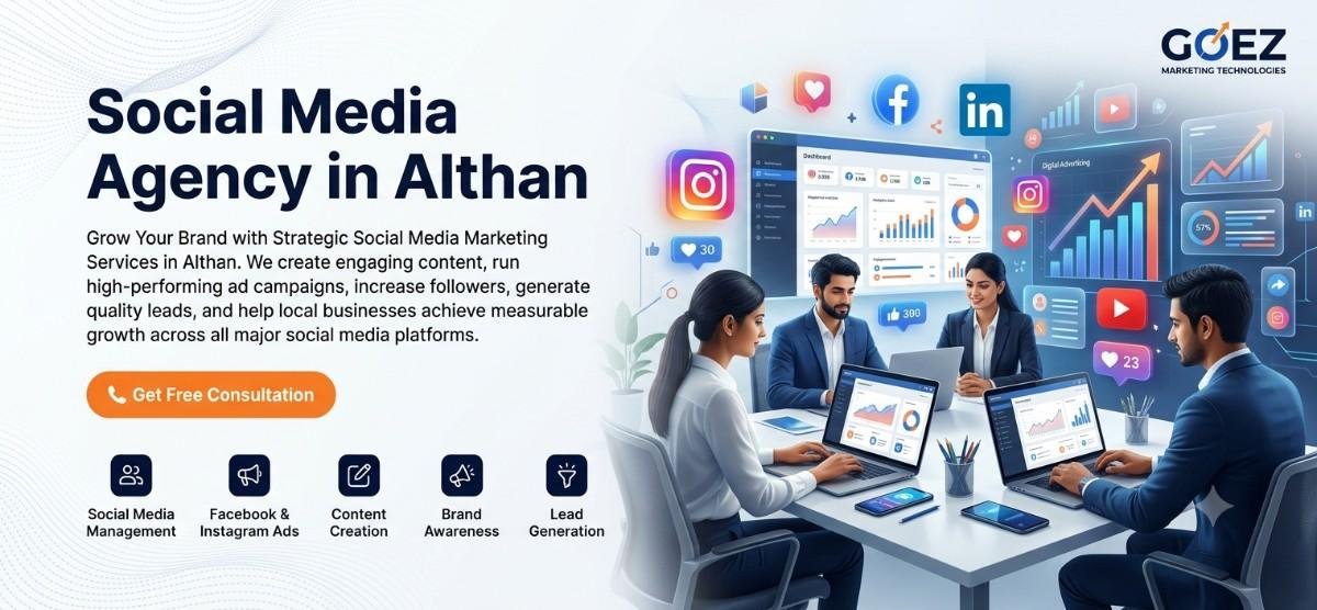 Social Media agency in Althan, social media marketing service in Althan, social media agency near Althan